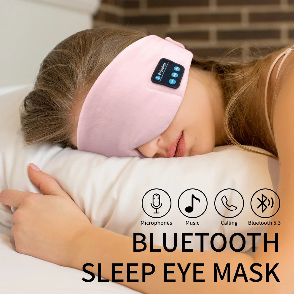 Bluetooth Sleep Mask with Built-in Headphones – Wireless Eye Mask for Sleeping, Light Blocking, Comfortable Music Sleep Headset for Men & Women