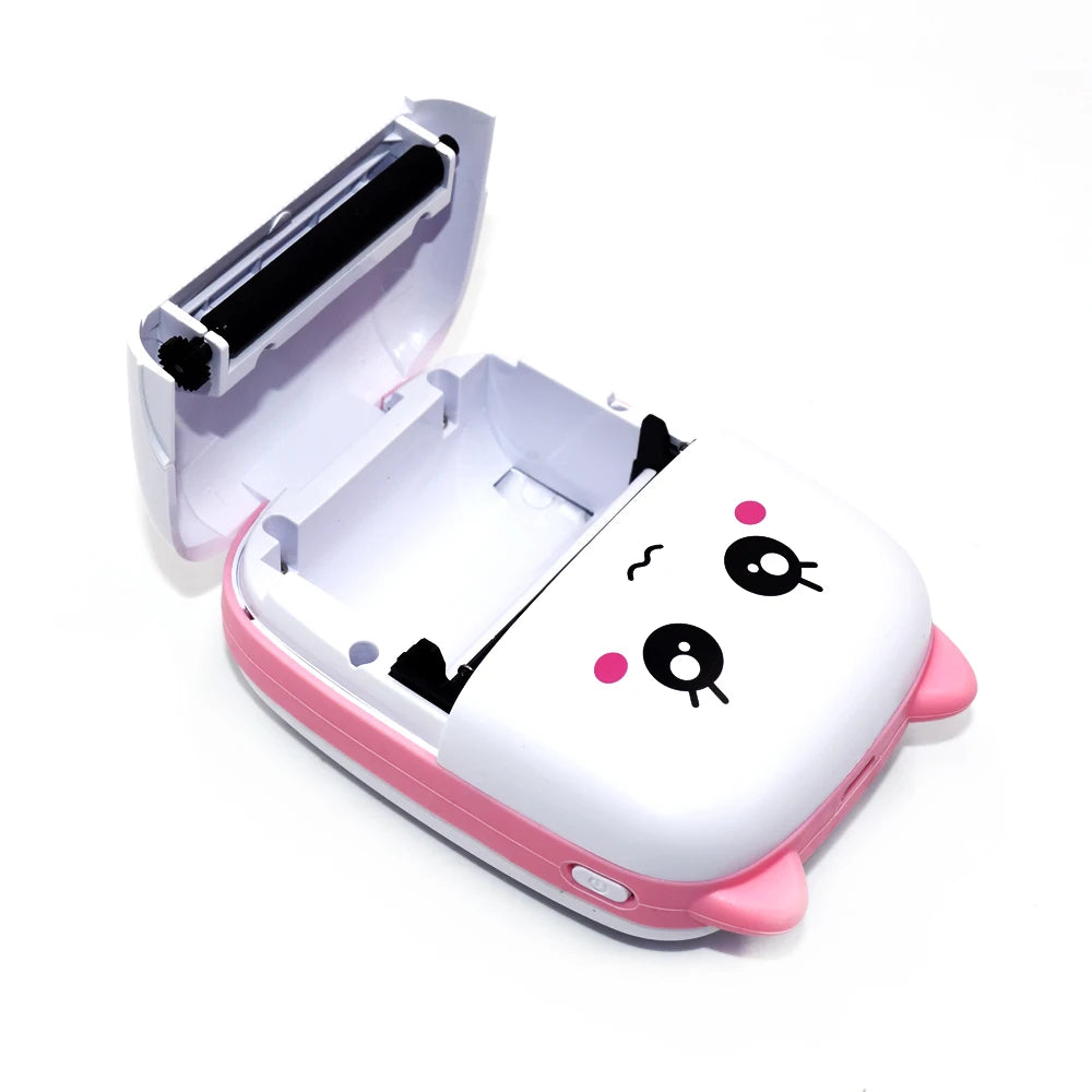Mini Thermal Printer Wireless Bluetooth Portable Receipt Label Printer with USB Cable
