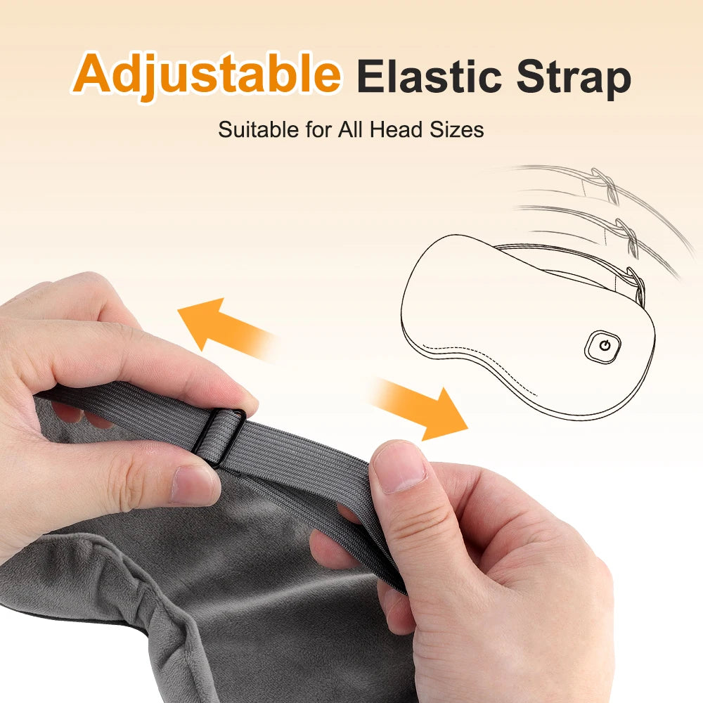 Cordless Heated Eye Mask – Warm Steam Sleep Mask for Dry Eyes & Fatigue Relief