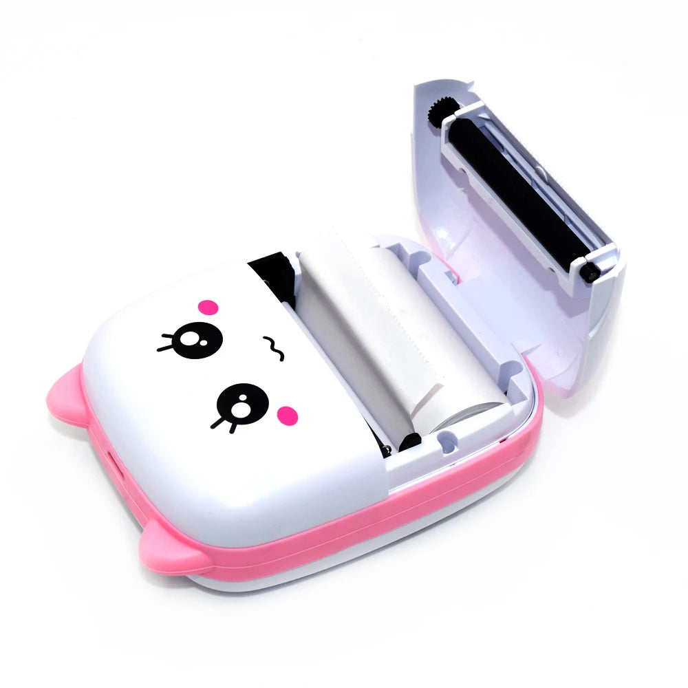 Mini Thermal Printer Wireless Bluetooth Portable Receipt Label Printer with USB Cable