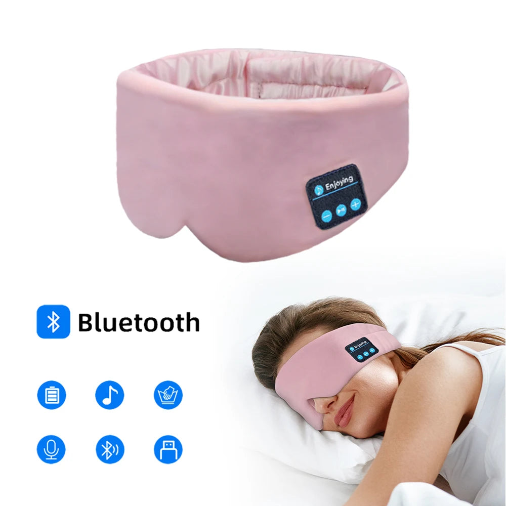 Bluetooth Sleep Mask with Built-in Headphones – Wireless Eye Mask for Sleeping, Light Blocking, Comfortable Music Sleep Headset for Men & Women