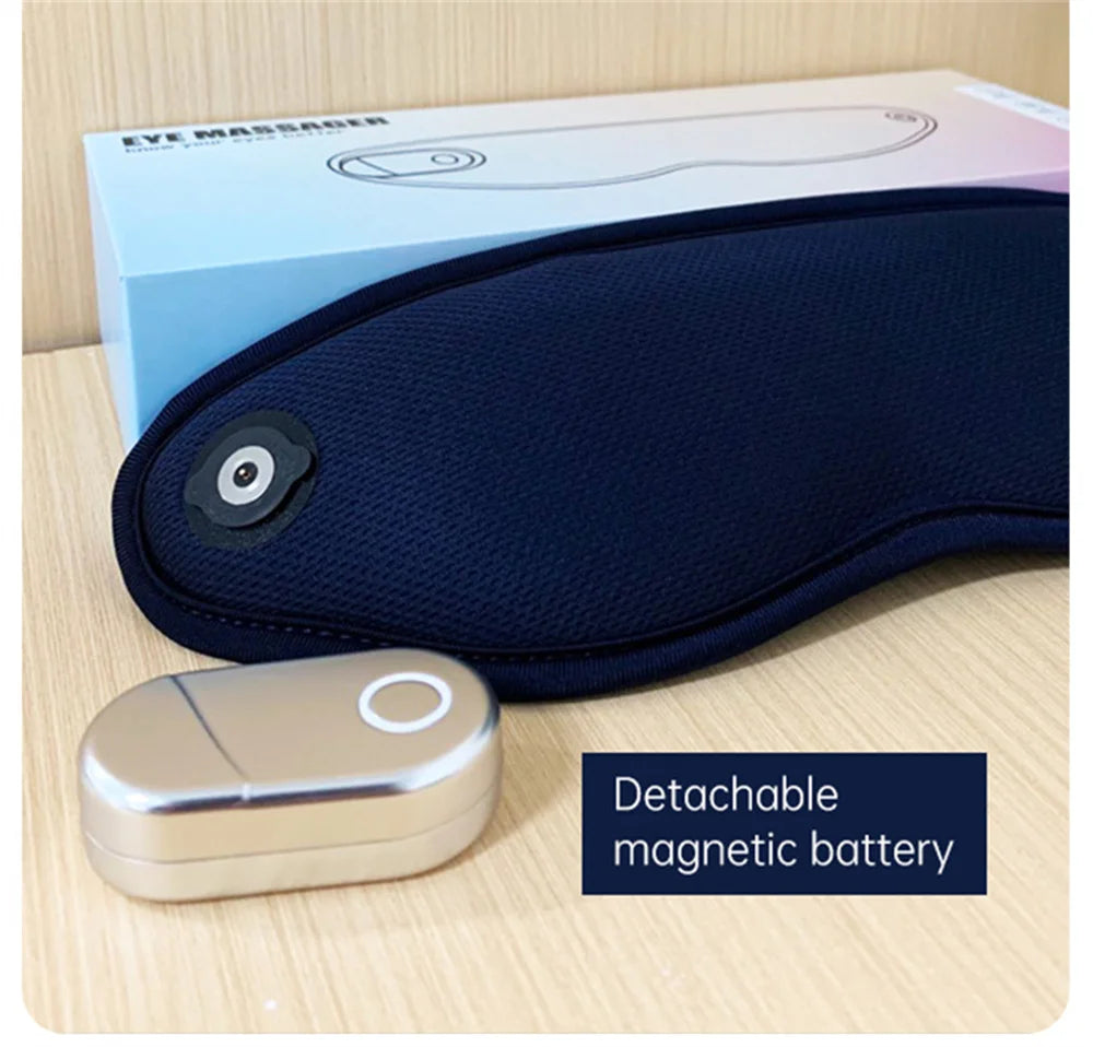 Hot & Cold Eye Mask Massager with Vibration – Heat & Ice Therapy for Eye Fatigue, Headache & Migraine Relief