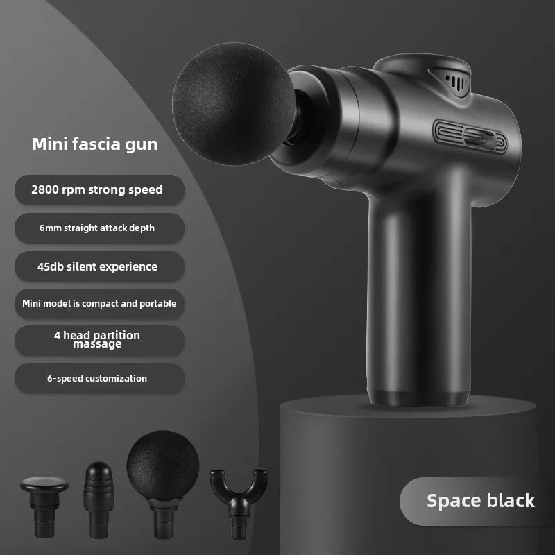 USB Rechargeable Massage Gun – Mini Percussion Therapy Device with 4 Attachments for Muscle Recovery