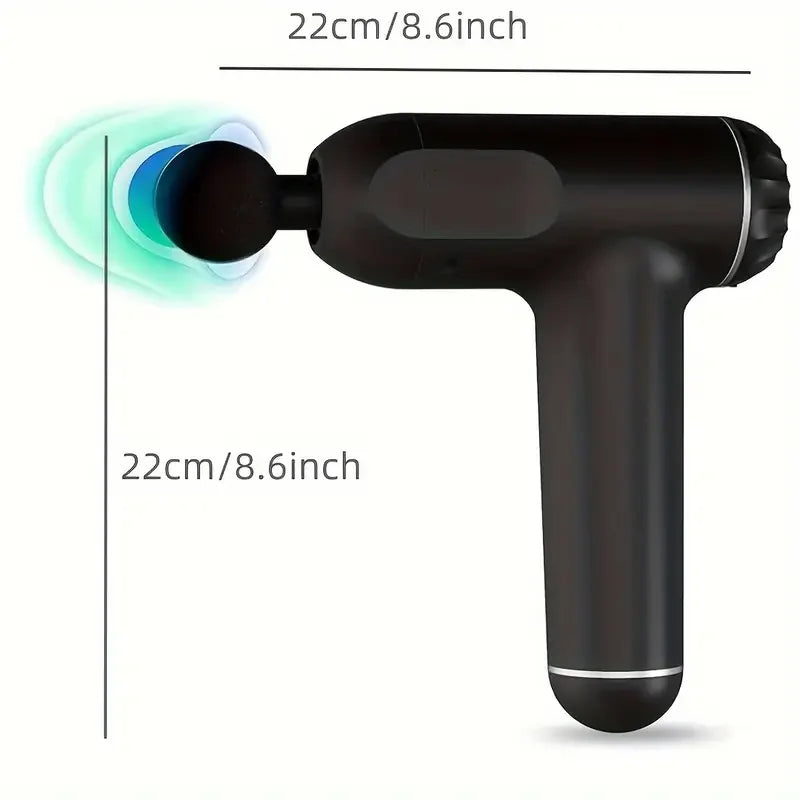 Portable Muscle Massage Gun with 8 Heads – Deep Tissue Handheld Massager