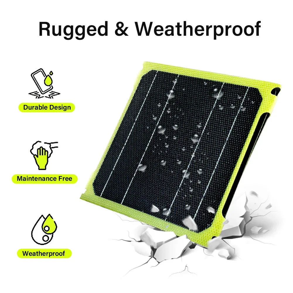 100W Foldable Solar Panel Charger | Portable USB/PD Power Bank for Camping, RV, Outdoor & Travel