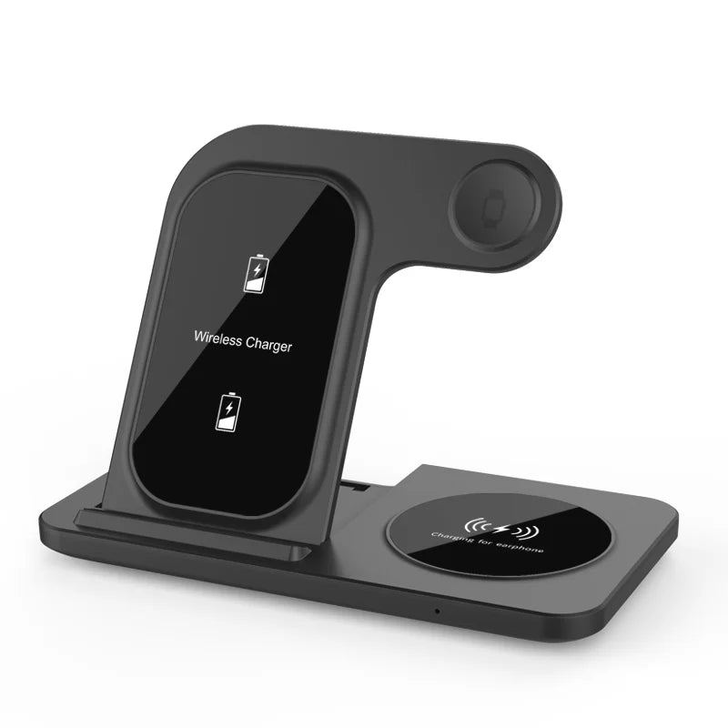 3-in-1 Magnetic Wireless Charger Stand, Fast Charging Dock for iPhone, Apple Watch & AirPods